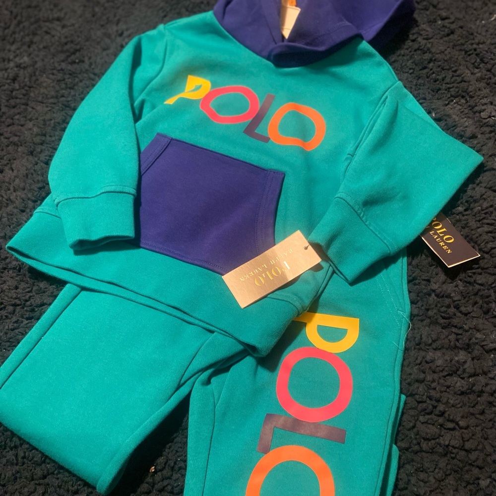 Polo Ralph Lauren double knot pullover hoodie and fleece pants